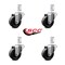 Service Caster 3.5 Inch Phenolic Wheel Swivel 3/4 Inch Square Stem Caster Set SCC-SQ20S3514-PHS-34-4 - alternate 2